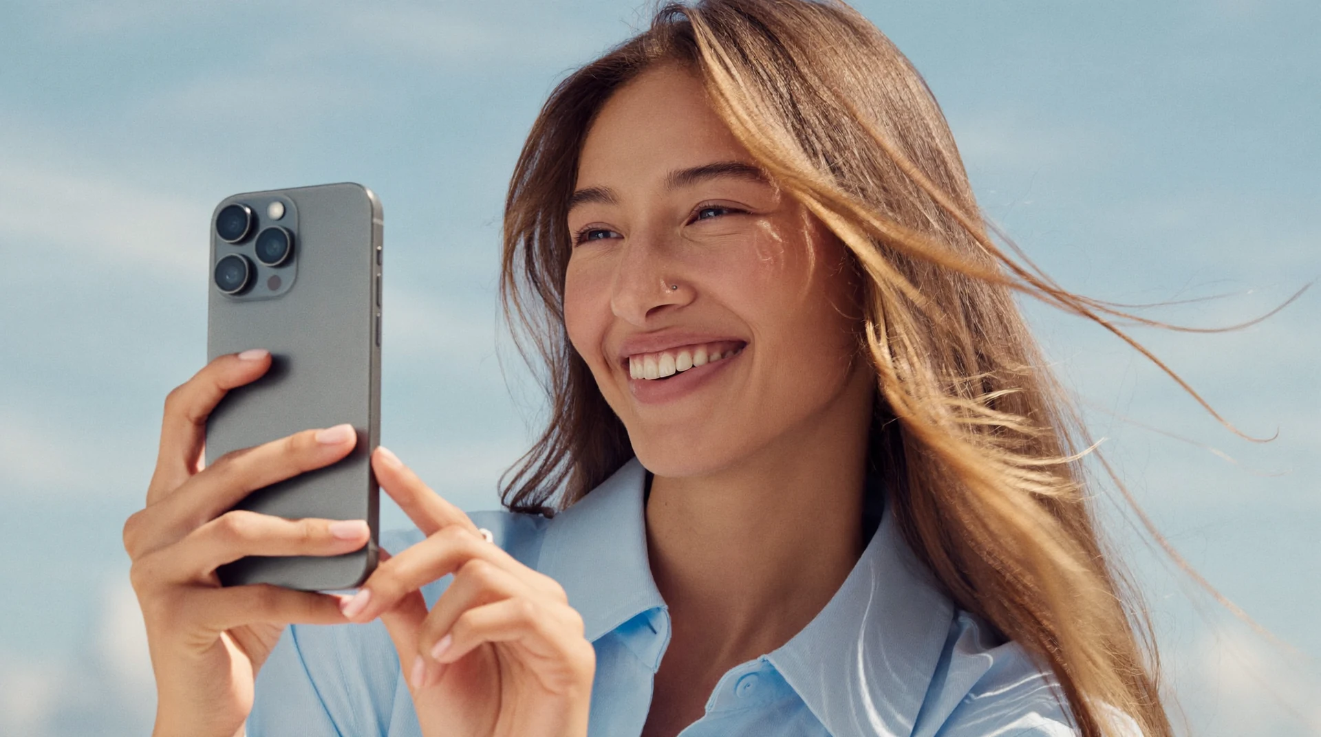 A phone sending signal freely through breaking barriers — freedom to connect